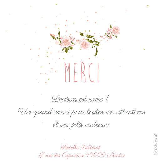 Carte de remerciement Merci bucolique photo gris rose - Page 2 Carte de remerciement Merci bucolique photo gris rose - Page 2