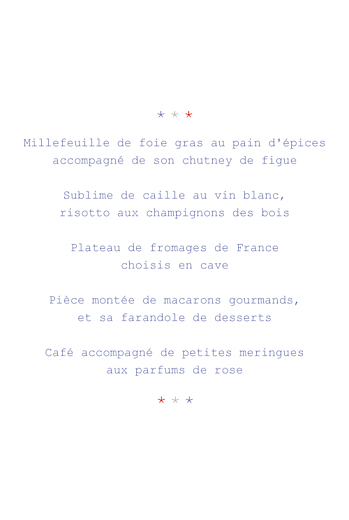 Menu de mariage Paris (4 pages) bleu gris rouge - Page 3