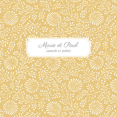 Faire-part de mariage Idylle (4 pages) pollen finition Faire-part de mariage Idylle (4 pages) pollen finition