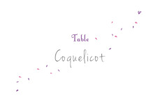 Marque-table mariage Bouquet lilas Marque-table mariage Bouquet lilas