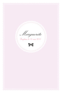 Menu de baptême Versailles rose Menu de baptême Versailles rose