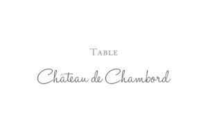 Marque-table mariage Chic blanc Marque-table mariage Chic blanc