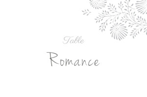 Marque-table mariage Idylle gris
