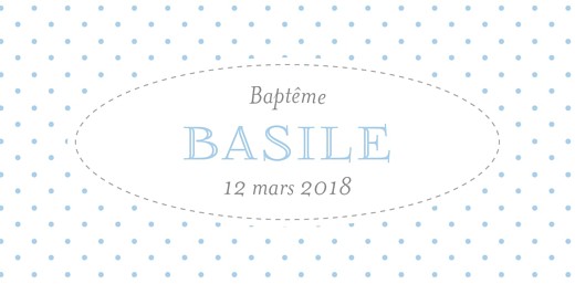 Marque-place Baptême Pois chics bleu - Page 4
