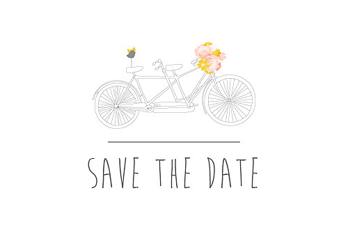 Save the Date Tandem rose ocre