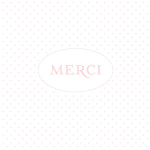 Carte de remerciement Merci pois chics rose Carte de remerciement Merci pois chics rose
