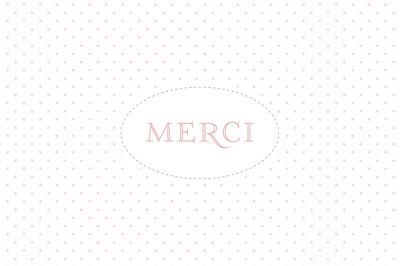 Carte de remerciement Merci pois chics paysage rose finition Carte de remerciement Merci pois chics paysage rose finition