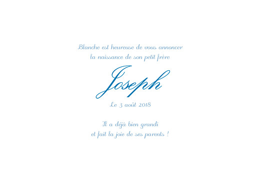 Faire-part de naissance Douceurs paysage photo bleu Faire-part de naissance Douceurs paysage photo bleu