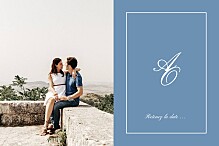 Save the Date Chic liseré bleu Save the Date Chic liseré bleu