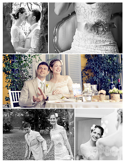 Carte de remerciement mariage Grand souvenir 5 photos blanc - Recto