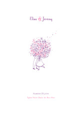 Couverture livret de messe mariage Bouquet lilas