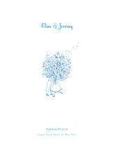 Couverture livret de messe mariage Bouquet bleu Couverture livret de messe mariage Bouquet bleu