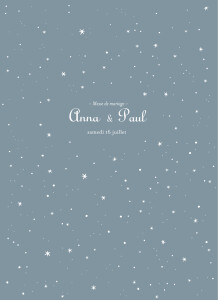 Couverture livret de messe mariage Étoile gris bleu