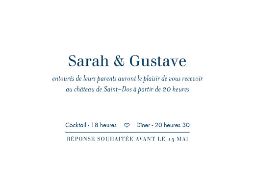Carton d'invitation mariage Croisette gris - Page 2