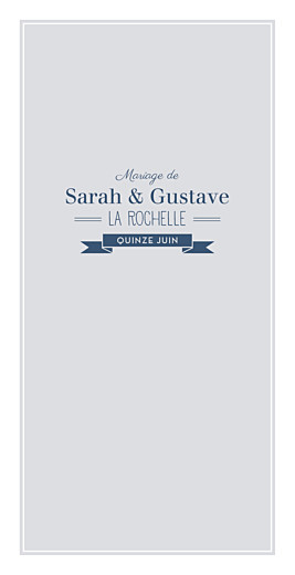 Menu de mariage Croisette gris - Page 1