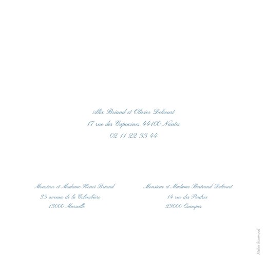 Faire-part de mariage Grand chic liseré bleu - Page 4 Faire-part de mariage Grand chic liseré bleu - Page 4