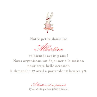 Carte d'anniversaire Pirouette photo rose finition Carte d'anniversaire Pirouette photo rose finition