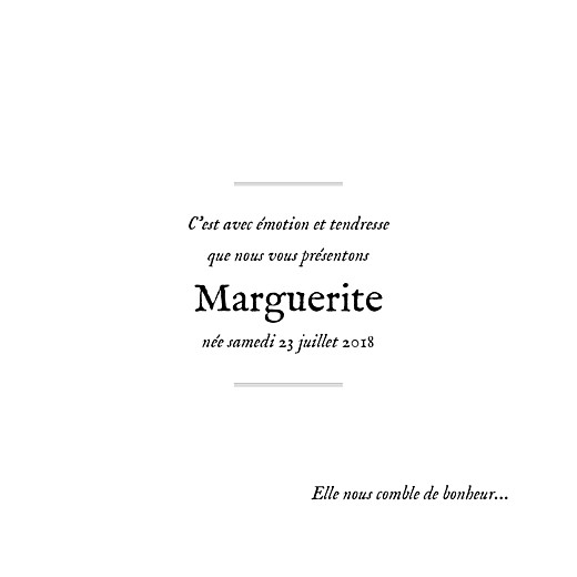 Faire-part de naissance Douceur champêtre (triptyque) blanc & rose - Page 2