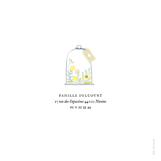 Faire-part de naissance Douceur champêtre (triptyque) blanc & rose - Page 3