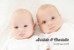 Faire-part de naissance Double jeu jumeaux blanc - Page 1 Faire-part de naissance Double jeu jumeaux blanc - Page 1