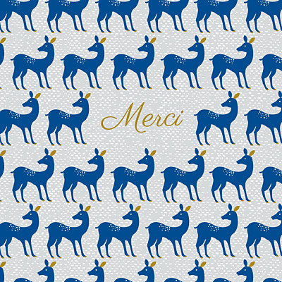 Carte de remerciement Merci bambino bleu nuit finition Carte de remerciement Merci bambino bleu nuit finition
