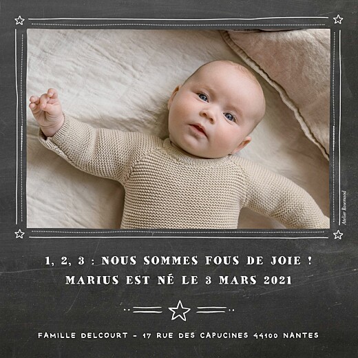 Faire-part de naissance Ardoise photo noir - Page 2 Faire-part de naissance Ardoise photo noir - Page 2