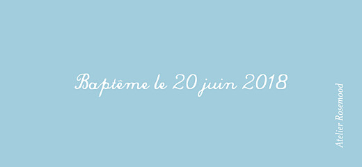 Etiquette perforée baptême Étoiles bleu - Verso Etiquette perforée baptême Étoiles bleu - Verso