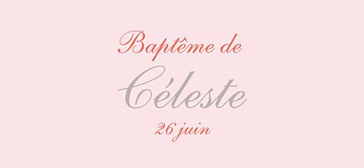 Etiquette perforée baptême Cerisiers en fleurs rose - Recto