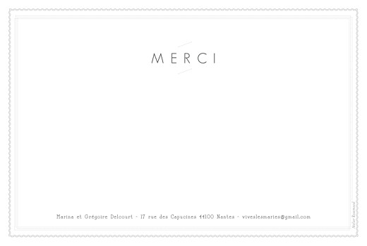 Carte de remerciement mariage Design blanc - Page 2 Carte de remerciement mariage Design blanc - Page 2