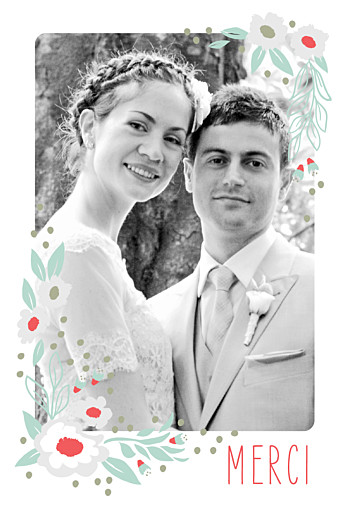 Carte de remerciement mariage Eden bleu nuit Carte de remerciement mariage Eden bleu nuit