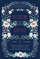 Faire-part de mariage Eden bleu nuit Faire-part de mariage Eden bleu nuit
