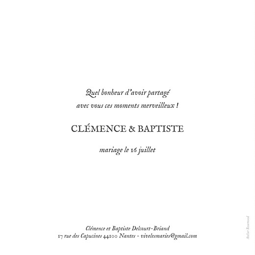 Carte de remerciement mariage Grand souvenir 8 photos blanc - Page 2 Carte de remerciement mariage Grand souvenir 8 photos blanc - Page 2