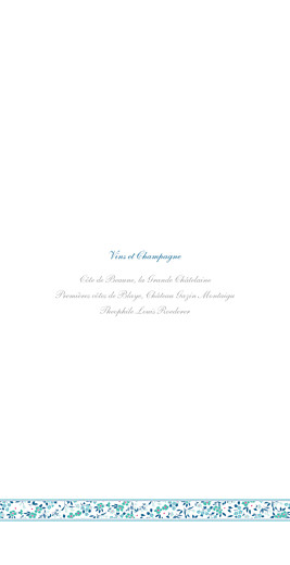 Menu de mariage Ruban liberty (4 pages) bleu - Page 2 Menu de mariage Ruban liberty (4 pages) bleu - Page 2