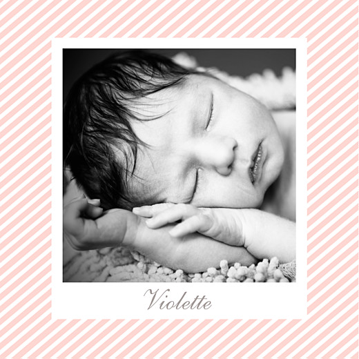 Faire-part de naissance Sucre d\'orge rose pâle Faire-part de naissance Sucre d\'orge rose pâle