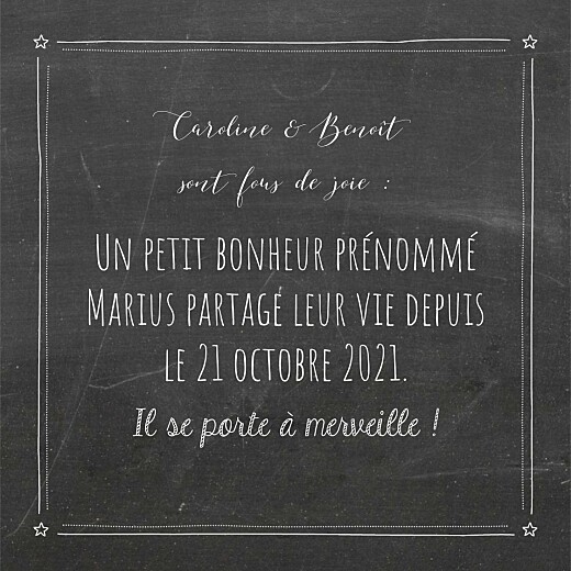 Faire-part de naissance Petite ardoise (triptyque) étoiles noir - Page 2 Faire-part de naissance Petite ardoise (triptyque) étoiles noir - Page 2
