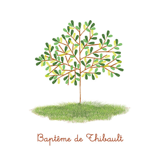 Carte de remerciement Petit arbre vert - Recto Carte de remerciement Petit arbre vert - Recto