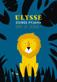 Carte d'anniversaire Safari bleu & jaune