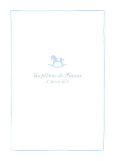 Livret de messe Petit cheval bleu clair - Page 1