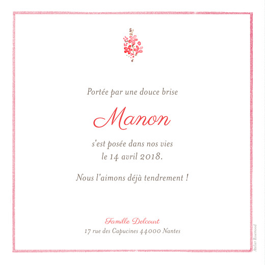 Faire-part de naissance Fleurs des champs rose - Page 2 Faire-part de naissance Fleurs des champs rose - Page 2