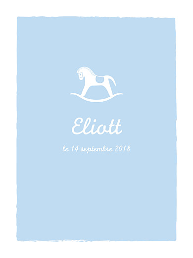 Affiche Petit cheval bleu clair - Recto