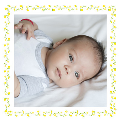 Carte de remerciement Merci cueillette photo jaune finition Carte de remerciement Merci cueillette photo jaune finition