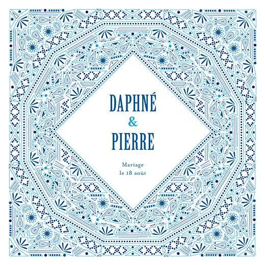 Faire-part de mariage Nomade bleu Faire-part de mariage Nomade bleu