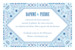 Carton d'invitation mariage Nomade bleu - Page 1