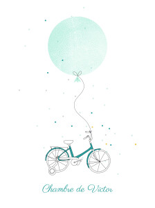 Affichette À bicyclette vert Affichette À bicyclette vert