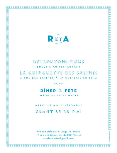 Faire-part de mariage La déclaration kraft - Verso Faire-part de mariage La déclaration kraft - Verso