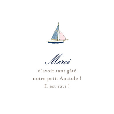 Carte de remerciement Mon petit lapin bleu nuit finition Carte de remerciement Mon petit lapin bleu nuit finition