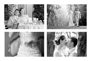 Carte de remerciement mariage Tout simplement 4 photos blanc Carte de remerciement mariage Tout simplement 4 photos blanc