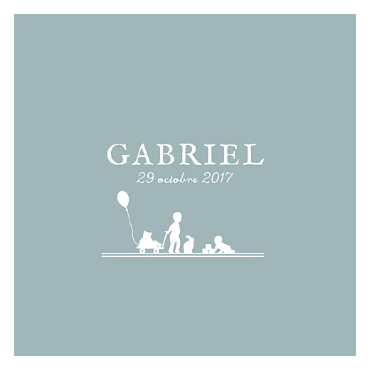 Faire-part de naissance Jeux enfants à 2 gris garçons Faire-part de naissance Jeux enfants à 2 gris garçons