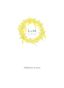 Couverture livret de messe mariage Mimosa jaune