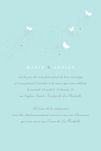 Faire-part de mariage Papillons portrait blanc et bleu - Page 3 Faire-part de mariage Papillons portrait blanc et bleu - Page 3